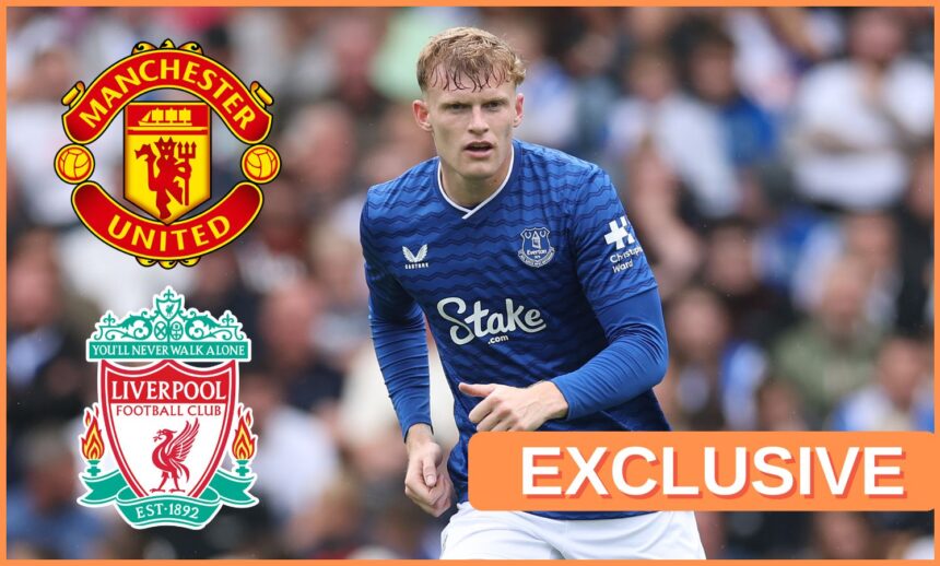 Jarrad Branthwaite in action for Everton in pre-season