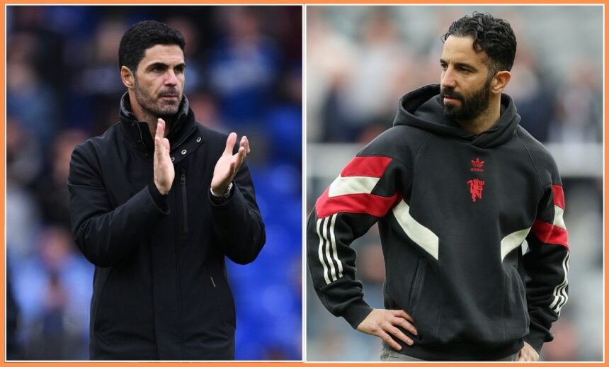 Mikel Arteta and Ruben Amorim