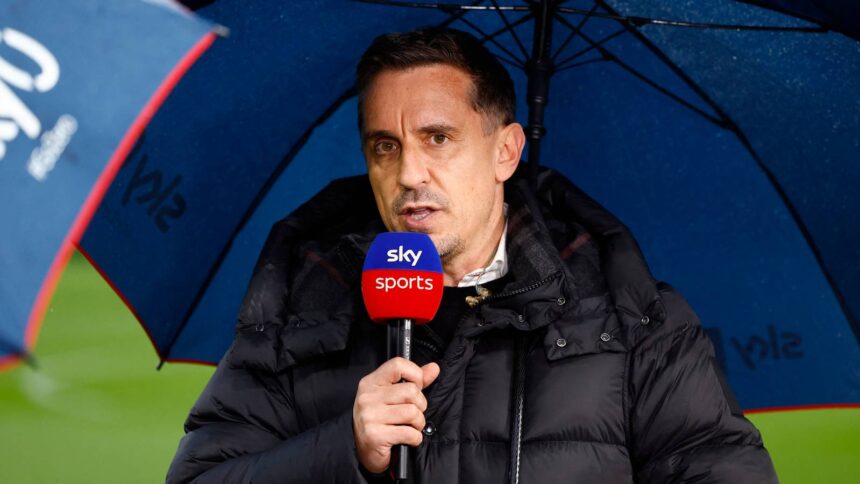 Gary Neville says "ungainly" Arsenal "misfit" could struggle vs top teams