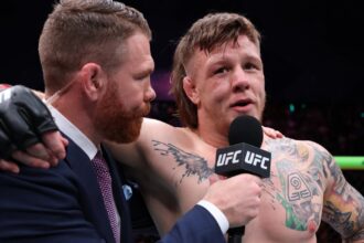 UFC Perth video: Jimmy Crute snatches nasty rear-naked choke neck crank to finish Ivan Erslan in first round  