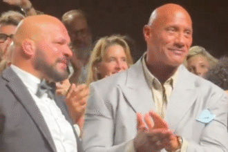 Video: Dwayne Johnson, Mark Kerr in tears following 15-minute standing ovation for ‘The Smashing Machine’