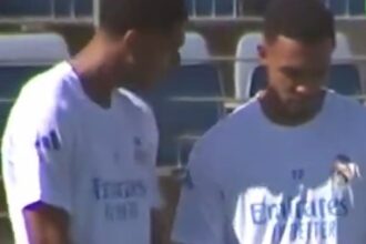 Real Madrid star Jude Bellingham returns to training ahead of Champions League opener (Video)