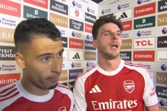 Arsenal midfielder Declan Rice praises Gabriel Martinelli impact off the bench in Manchester City draw (Video)