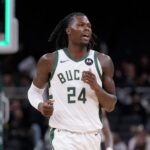 Chris Livingston playing for the Milwaukee Bucks