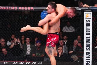 Brendan Allen breaks Reinier de Ridder, UFC Vancouver main event stopped after ‘RDR’ can’t continue