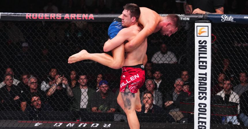 Brendan Allen breaks Reinier de Ridder, UFC Vancouver main event stopped after ‘RDR’ can’t continue