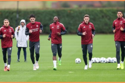 Viktor Gyokeres in Arsenal training