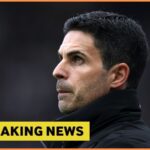 Arsenal manager Mikel Arteta looks on during the Newcastle game