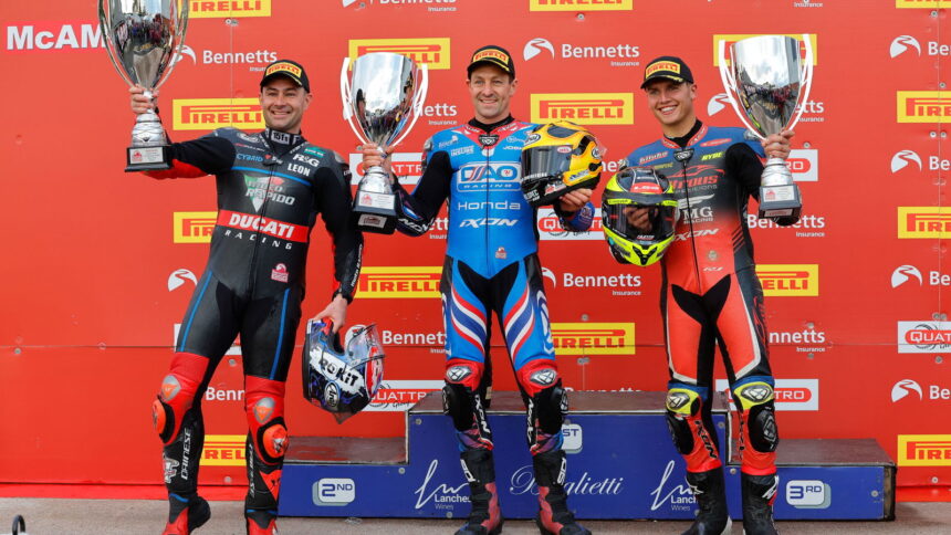 Josh Brookes returns to winning ways with “unconventional” move in Oulton Park race one.