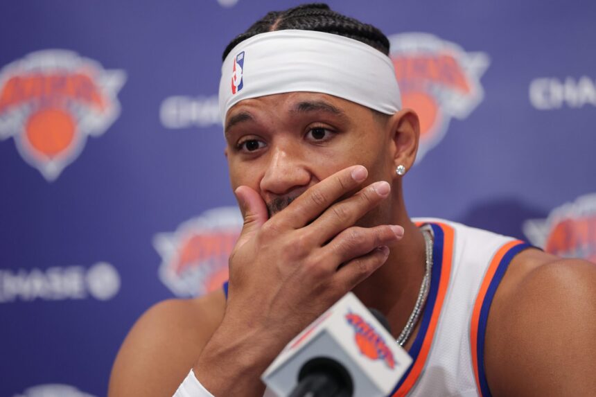 Josh Hart exits New York Knicks friendly in Abu Dhabi vs 76ers with injury, taken straight to locker room