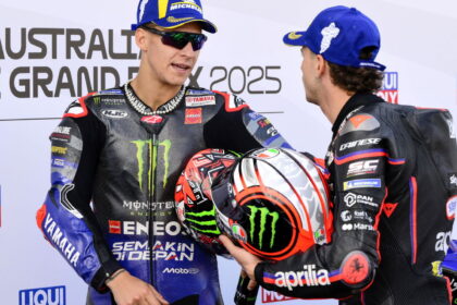 Starting grid for the 2025 MotoGP Australian Grand Prix after penalties