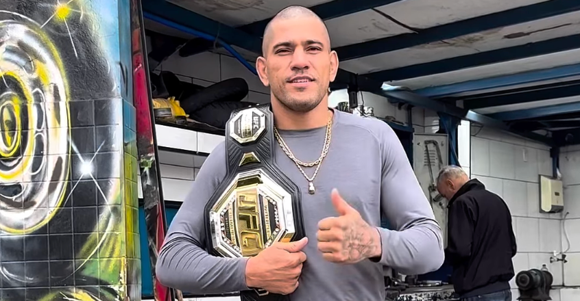 Video: Alex Pereira mocks Magomed Ankalaev’s trash talk with return to tire shop