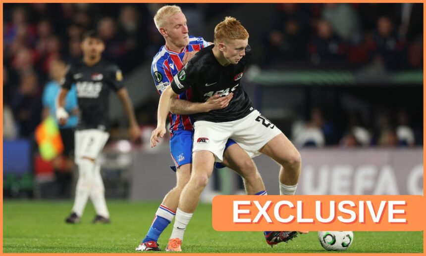 Kees Smit in action for AZ against Crystal Palace