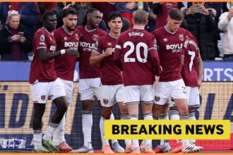 West Ham fans are loving who was spotted celebrating in dressing room yesterday