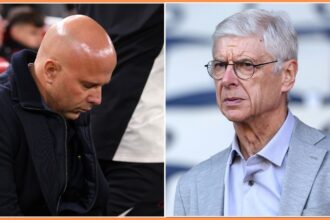 Arne Slot and Arsene Wenger