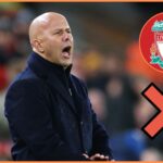 Arne Slot reacts during a Liverpool match