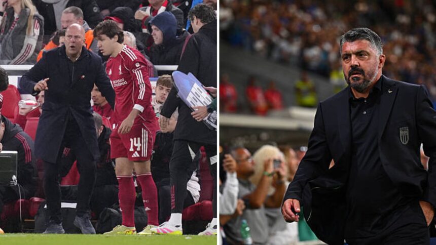 Split image of Federico Chiesa and Gattuso