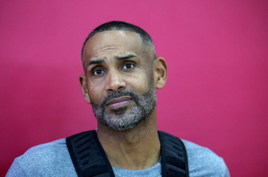 Grant Hill during the 2023 FIBA World Cup with Team USA.